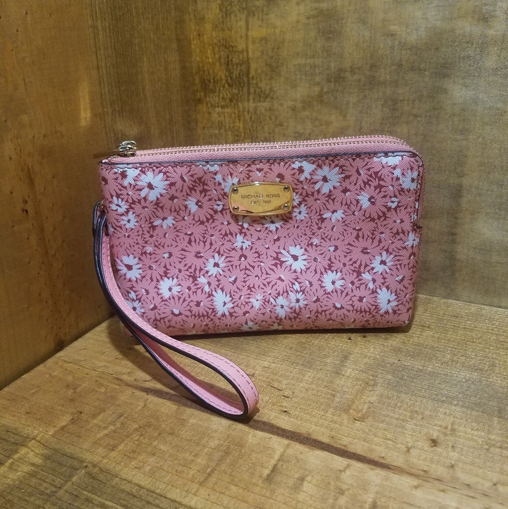Pink Floral Michael Kors Wristlet